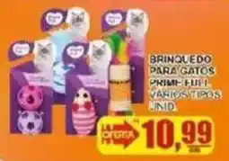 Supermercado Estrela Azul brinquedo para gatos primi-fel vários tipos oferta