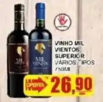 Supermercado Estrela Azul vinho mil vientos superior vários tipos oferta