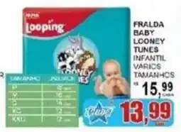 Supermercado Estrela Azul Fralda baby looney tunes infantil varios tamanhos oferta