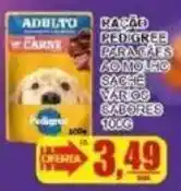 Supermercado Estrela Azul Ração pedigree para cães adulto sache vários sabores oferta