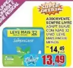 Supermercado Estrela Azul Absorvente sempre livre adapt suave oferta