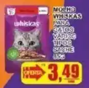 Supermercado Estrela Azul Molho whiskas para gatos vários tipos oferta