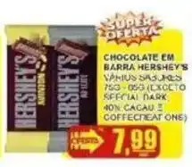 Supermercado Estrela Azul Chocolate em barra hershey's vários sabor oferta