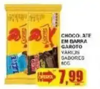 Supermercado Estrela Azul chocolate em barra garoto vários sabores oferta