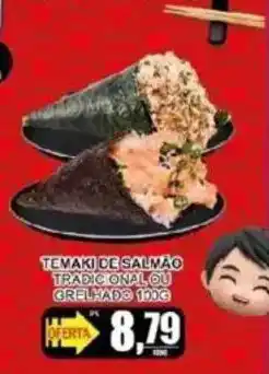 Supermercado Estrela Azul Temaki de salmão tradicional ou grelhado 100g oferta