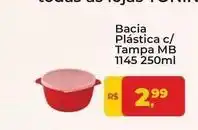 Tonin Superatacado Mb - bacia plástica c/ tampa oferta