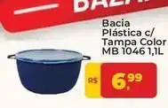 Tonin Superatacado Mb - bacia plástica c/ tampa color mb oferta