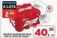 Roldão Budweiser - cerveja pack com 15 latas oferta