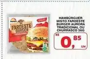 Roldão Aurora - hamburguer misto faroeste burger oferta