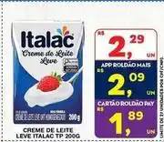 Roldão Italac - creme de leite leve oferta