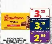 Roldão Bauducco - biscoito wafer chocolate ou morango oferta