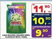 Roldão Ariel - lava roupas líquido clássico refil oferta