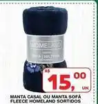 Roldão Sortidos - manta casal ou manta sofá fleece oferta