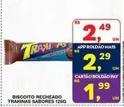 Roldão Chocolate - biscoito recheado trakinas oferta