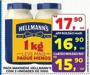 Roldão Hellmann's - pack maionese com 2 unidades oferta