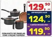 Roldão Conjunto de panelas com 4 pecas topázio oferta