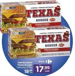 Carrefour Sabores - hamburguer texas burger oferta