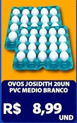 Super Vi Supermercados ovos josidith 20un pvc medio branco oferta