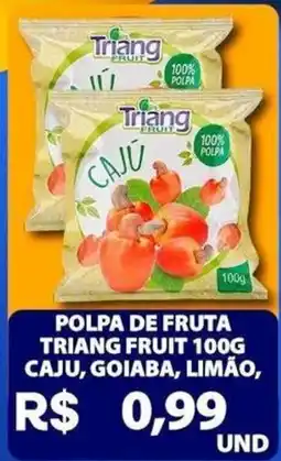 Super Vi Supermercados Polpa de fruta triang fruit caju, goiaba, limão oferta