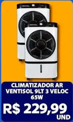 Super Vi Supermercados Climatizador ar ventisol 9lt 3 veloc oferta