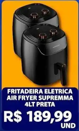 Super Vi Supermercados Fritadeira eletrica air fryer supremma 4lt preta oferta