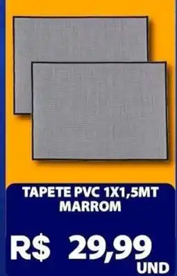Super Vi Supermercados Tapete pvc 1x1,5mt marrom oferta