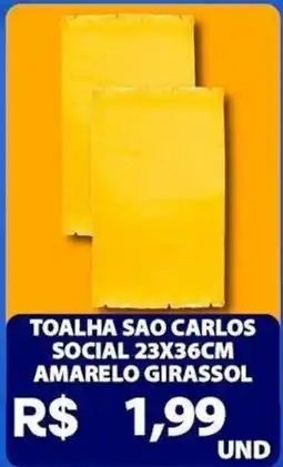 Super Vi Supermercados Toalha sao carlos social amarelo girassol oferta