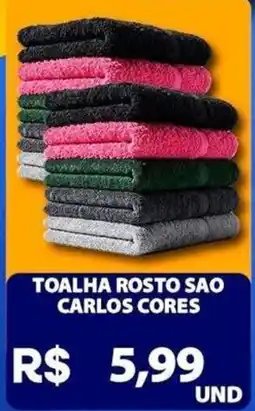Super Vi Supermercados toalha rosto sao carlos cores oferta