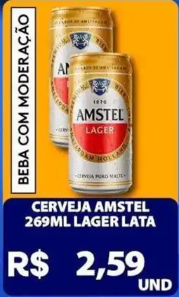 Super Vi Supermercados Cerveja amstel lager lata oferta