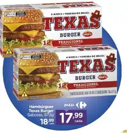 Carrefour Bairro Hambúrguer texas burger sabores oferta
