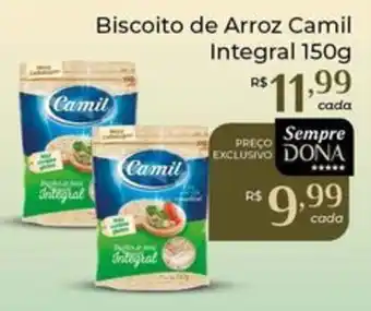 Biscoito de Arroz Camil Integral