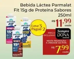 Dona de Casa Bebida Láctea Parmalat Fit 15g de Proteína Sabores oferta