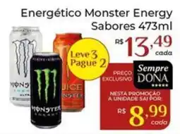 Dona de Casa Energético Monster Energy Sabores oferta