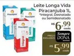 Dona de Casa Leite Longa Vida Piracanjuba oferta