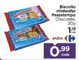 Carrefour Bairro Biscoito miniwafer passatempo chocolate oferta