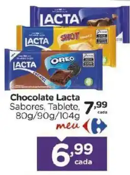 Carrefour Bairro Chocolate lacta sabores, tablete oferta