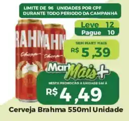 Mart Minas Cerveja brahma oferta