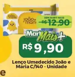 Mart Minas Lenço Umedecido João e Maria C/140 oferta