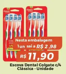Mart Minas Escova Dental Colgate c/4 Clássica oferta