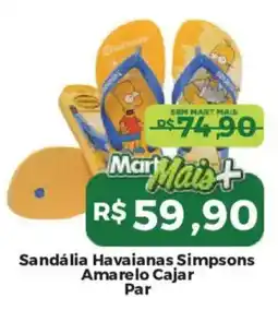 Mart Minas Sandália Havaianas Simpsons Amarelo Cajar oferta