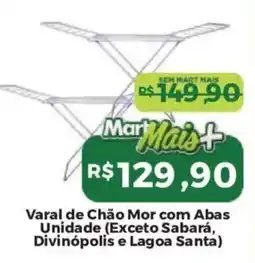 Mart Minas Varal de Chão Mor com Abas oferta