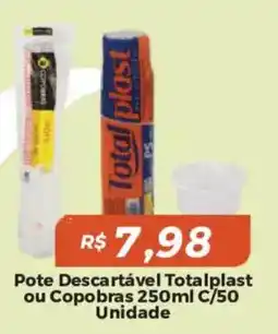 Mart Minas Pote descartável totalplast ou copobras oferta