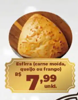 Cometa Supermercados Esfirra carne moida, queijo ou frango oferta