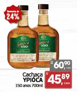 Cometa Supermercados Cachaça ypióca 150 anos oferta