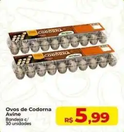 Rebouças Supermercados Ovos de Codorna Avine oferta