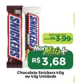 Mart Minas Chocolate snickers oferta