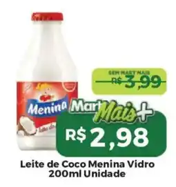 Mart Minas Leite de Coco Menina Vidro oferta