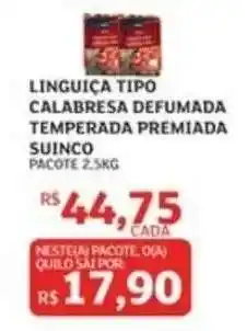Assaí Atacadista LINGUIÇA TIPO CALABRESA DEFUMADA TEMPERADA PREMIADA SUINCO oferta