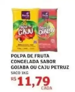 Assaí Atacadista Polpa de Fruta Congelada Sabor Goiaba ou Caju Petruz oferta