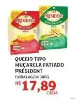 Assaí Atacadista Queijo Tipo Muçarela Fatiado Président oferta